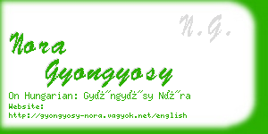 nora gyongyosy business card